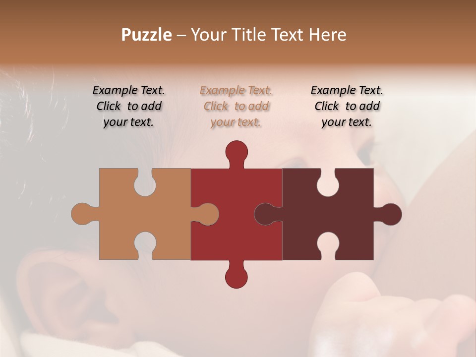 A Baby Is Holding His Hand Up To His Mouth PowerPoint Template