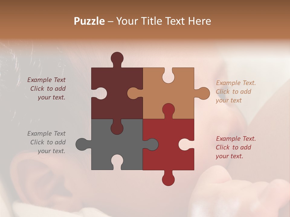 A Baby Is Holding His Hand Up To His Mouth PowerPoint Template