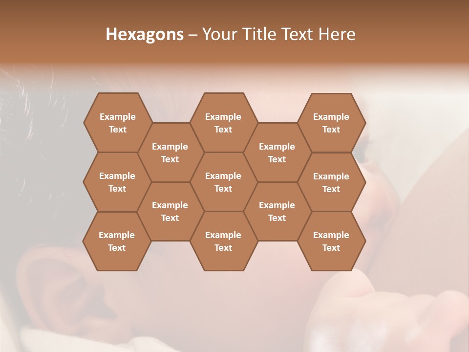 A Baby Is Holding His Hand Up To His Mouth PowerPoint Template