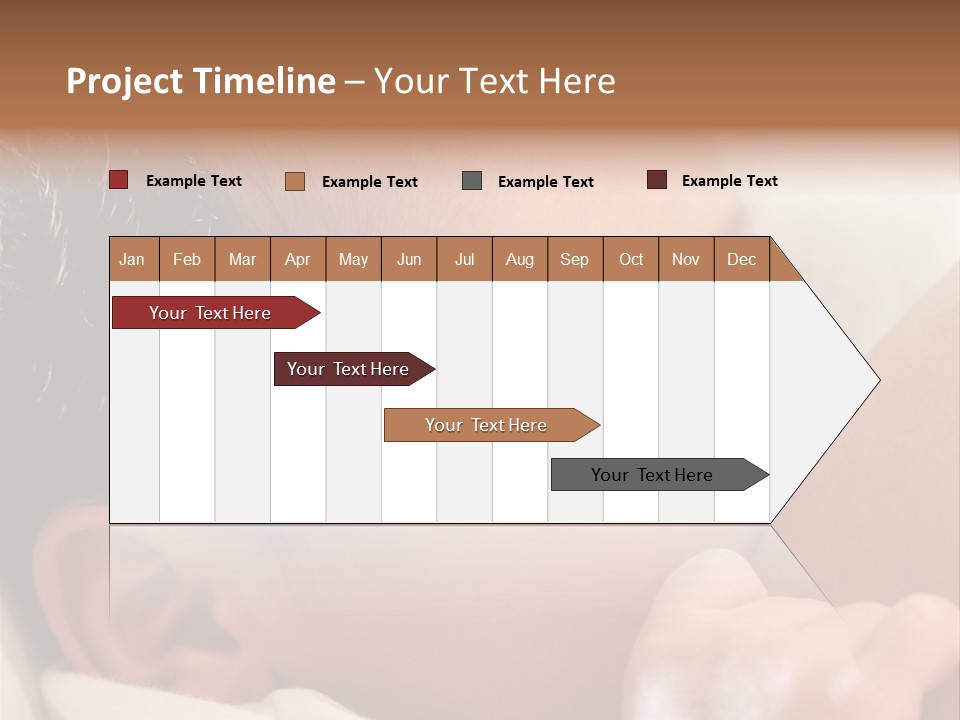 A Baby Is Holding His Hand Up To His Mouth PowerPoint Template