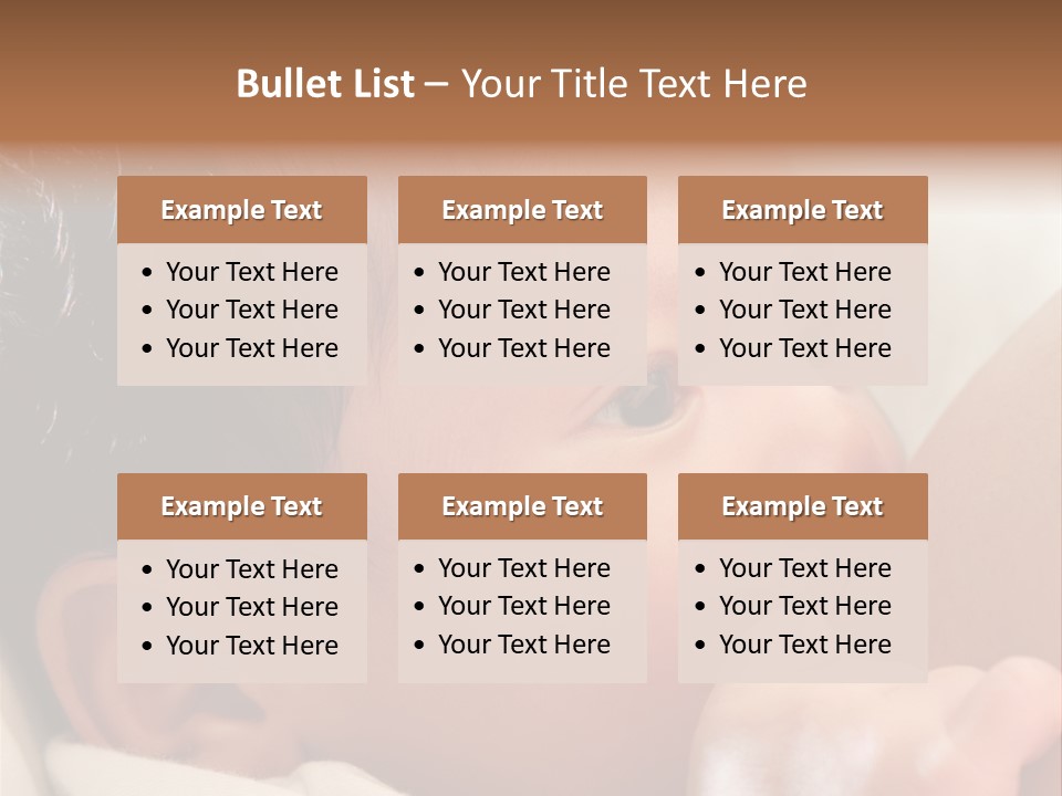 A Baby Is Holding His Hand Up To His Mouth PowerPoint Template