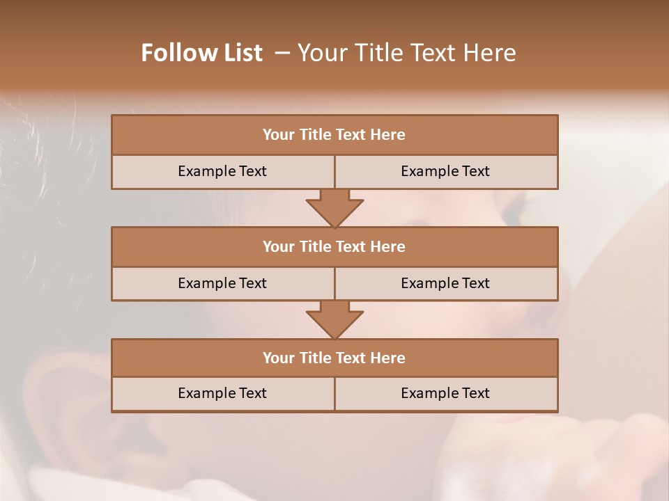 A Baby Is Holding His Hand Up To His Mouth PowerPoint Template