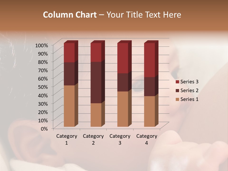 A Baby Is Holding His Hand Up To His Mouth PowerPoint Template