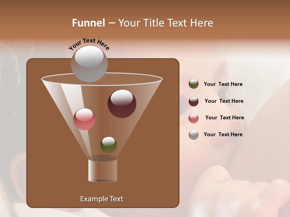 A Baby Is Holding His Hand Up To His Mouth PowerPoint Template