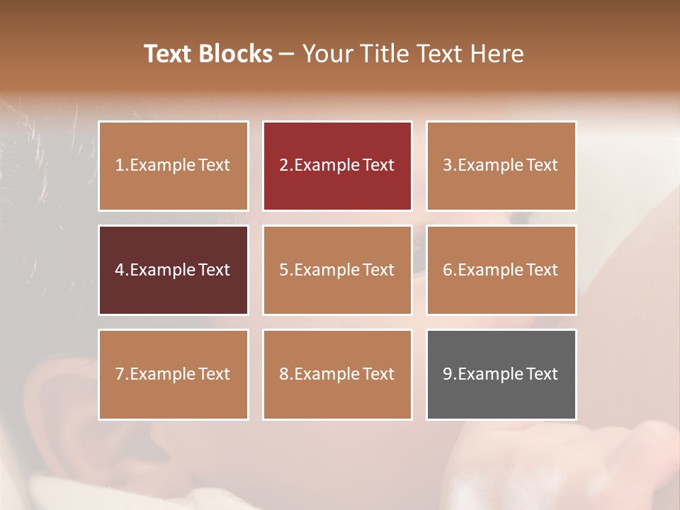 A Baby Is Holding His Hand Up To His Mouth PowerPoint Template
