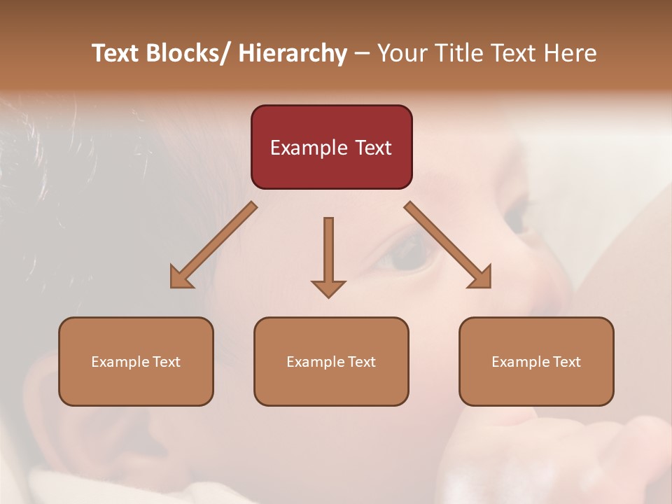 A Baby Is Holding His Hand Up To His Mouth PowerPoint Template