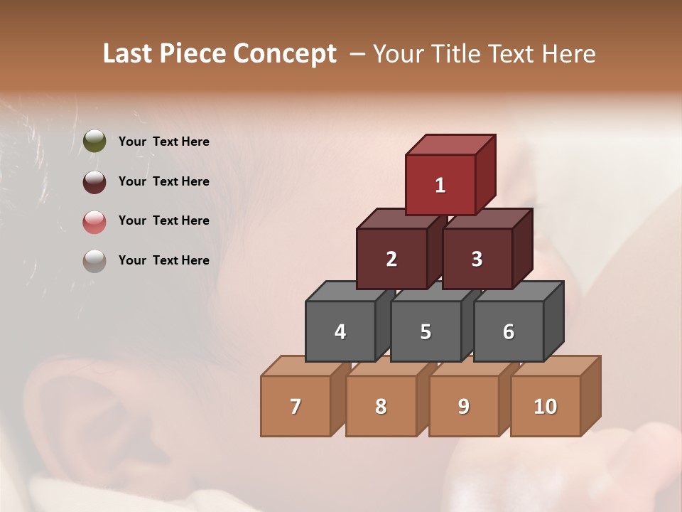 A Baby Is Holding His Hand Up To His Mouth PowerPoint Template