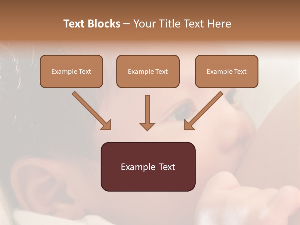 A Baby Is Holding His Hand Up To His Mouth PowerPoint Template