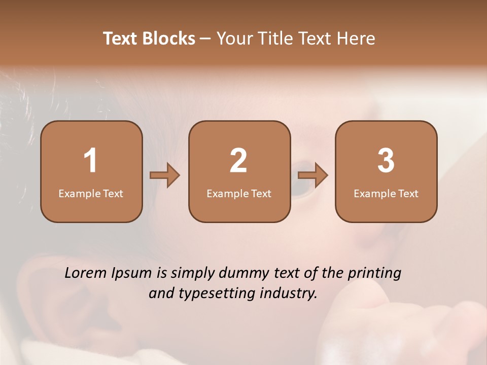 A Baby Is Holding His Hand Up To His Mouth PowerPoint Template