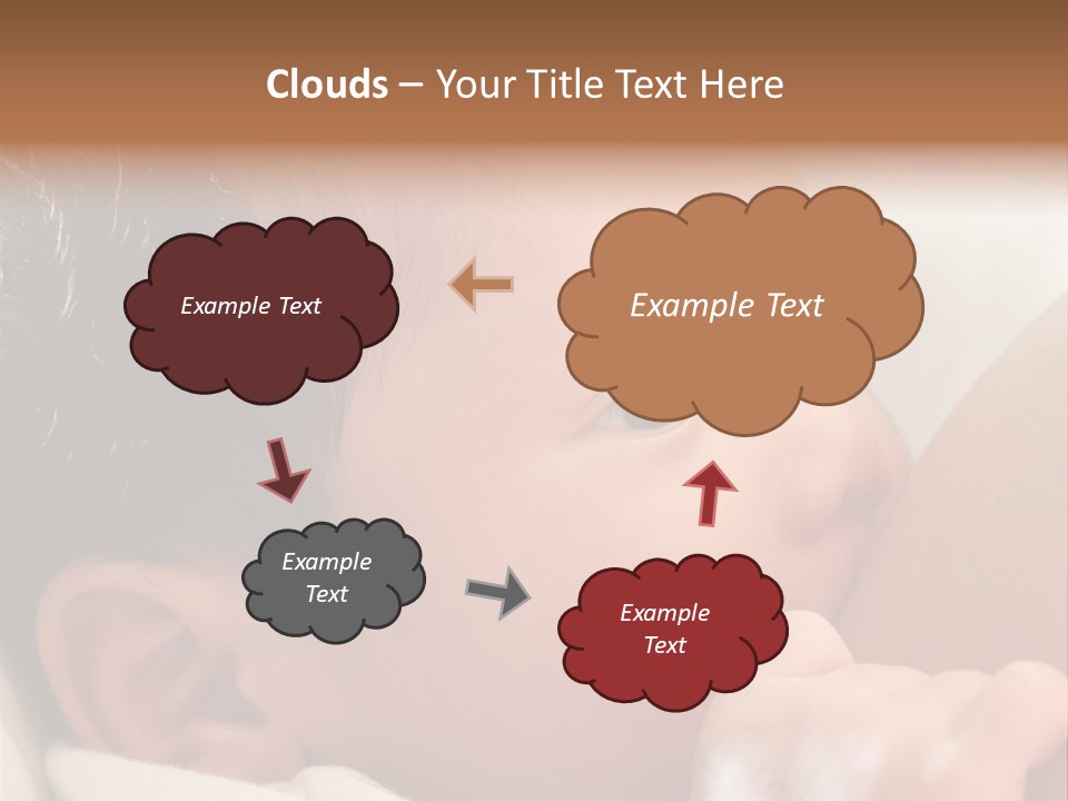 A Baby Is Holding His Hand Up To His Mouth PowerPoint Template