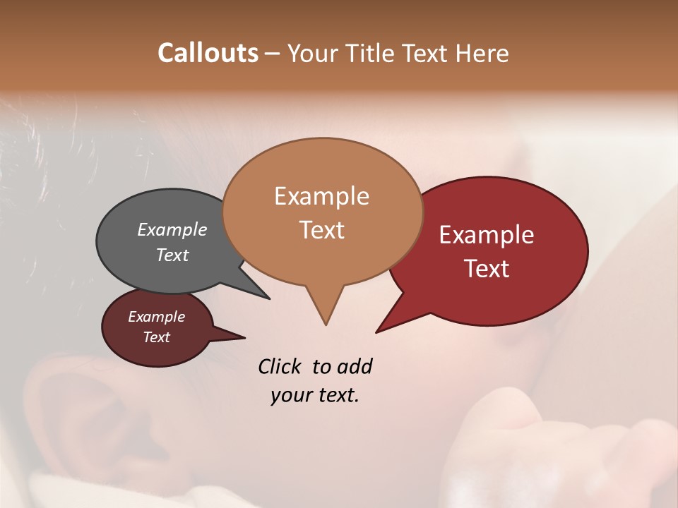 A Baby Is Holding His Hand Up To His Mouth PowerPoint Template