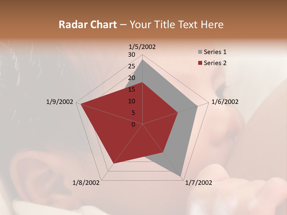 A Baby Is Holding His Hand Up To His Mouth PowerPoint Template