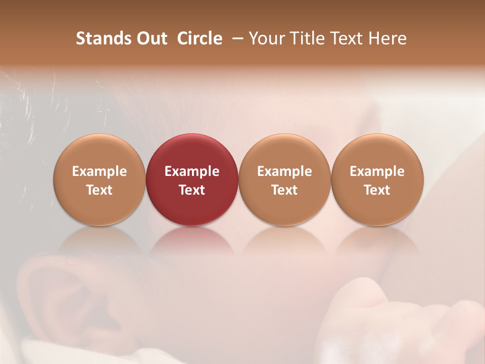 A Baby Is Holding His Hand Up To His Mouth PowerPoint Template