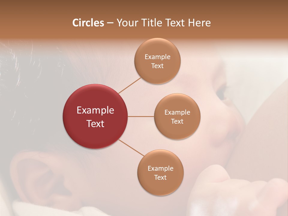 A Baby Is Holding His Hand Up To His Mouth PowerPoint Template