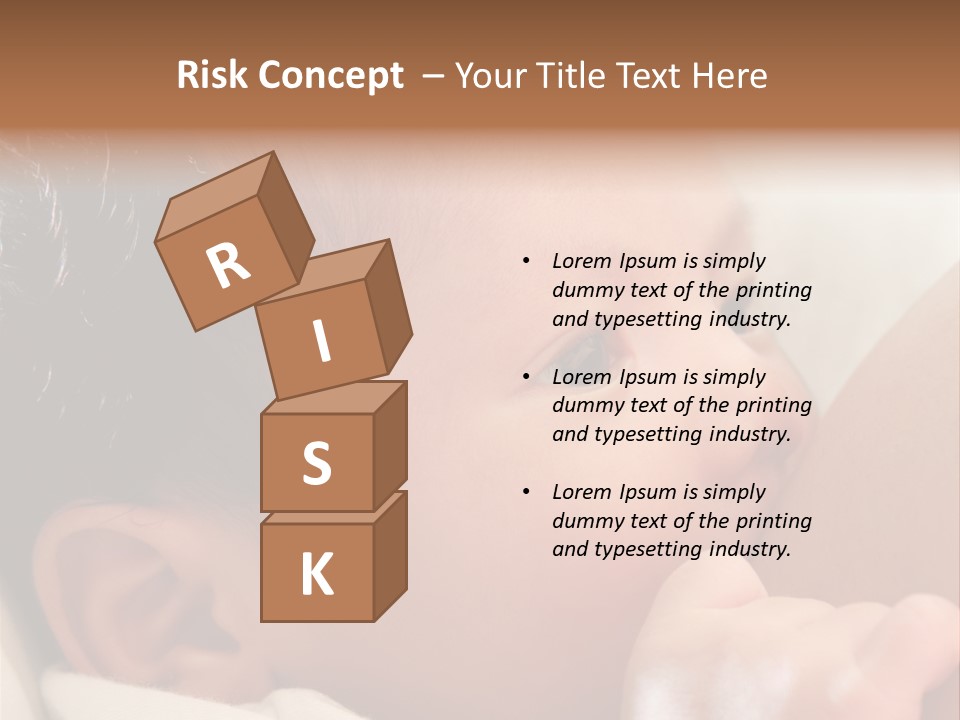 A Baby Is Holding His Hand Up To His Mouth PowerPoint Template