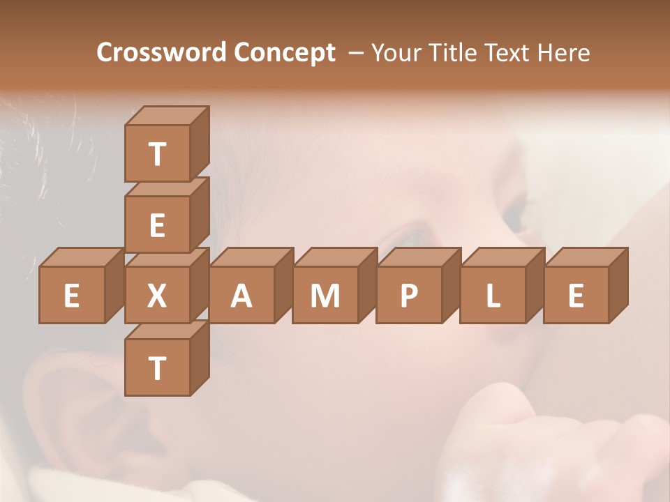 A Baby Is Holding His Hand Up To His Mouth PowerPoint Template