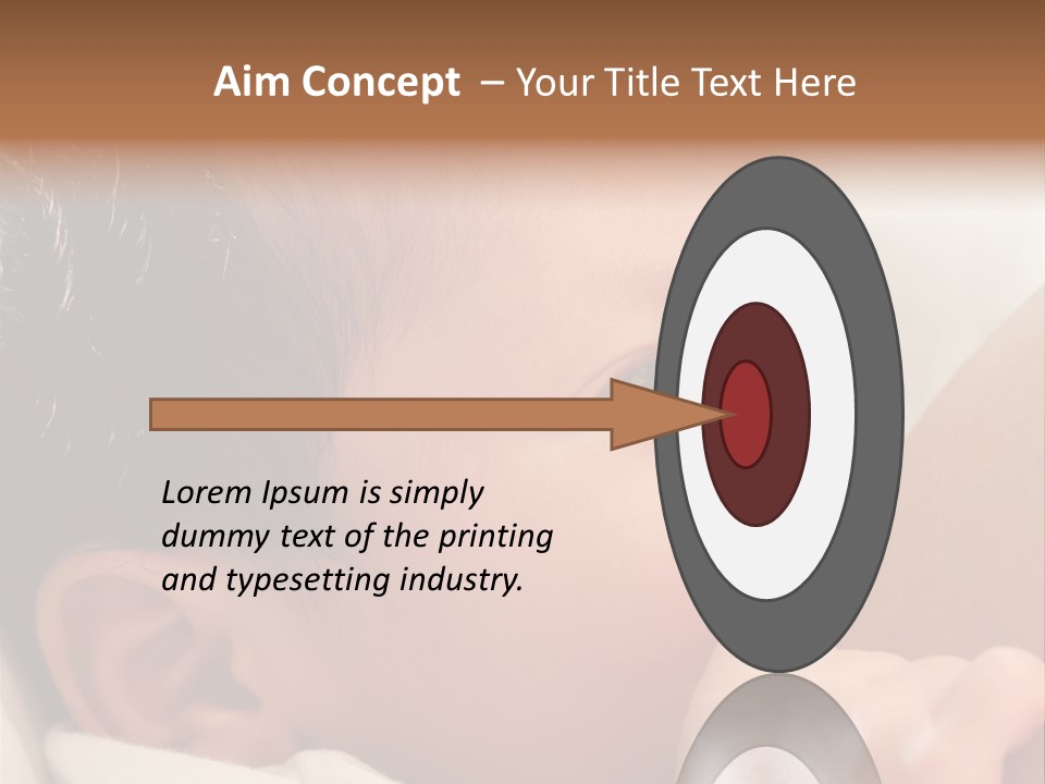 A Baby Is Holding His Hand Up To His Mouth PowerPoint Template