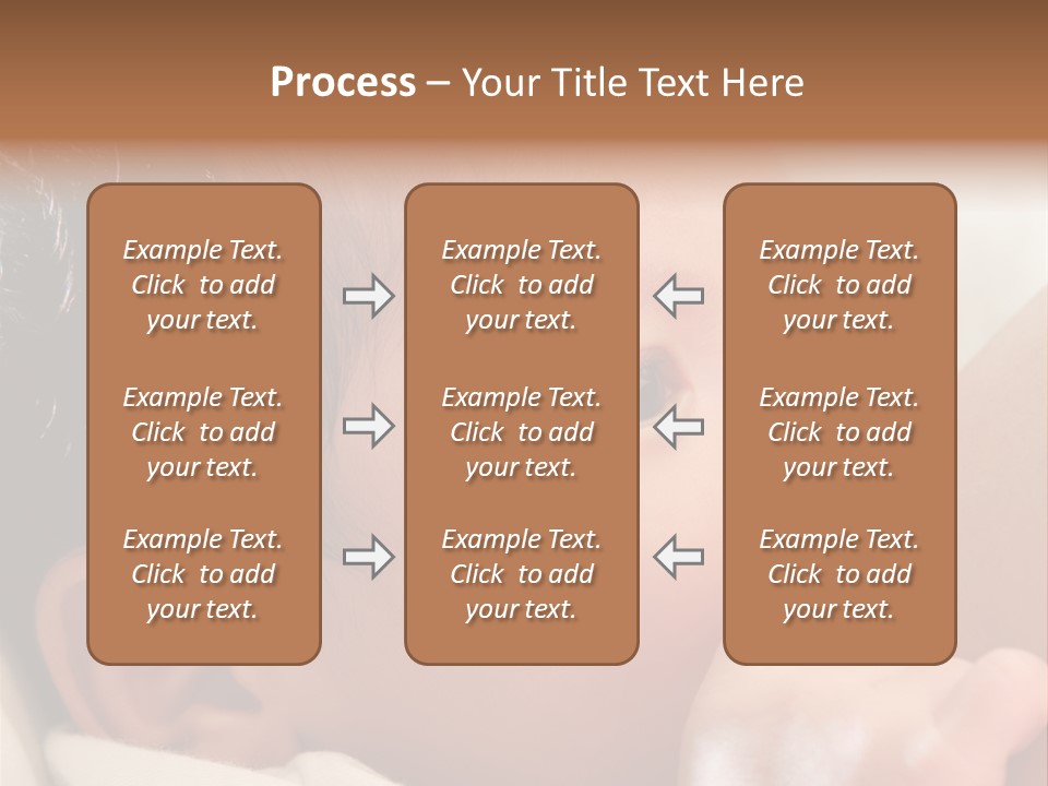 A Baby Is Holding His Hand Up To His Mouth PowerPoint Template