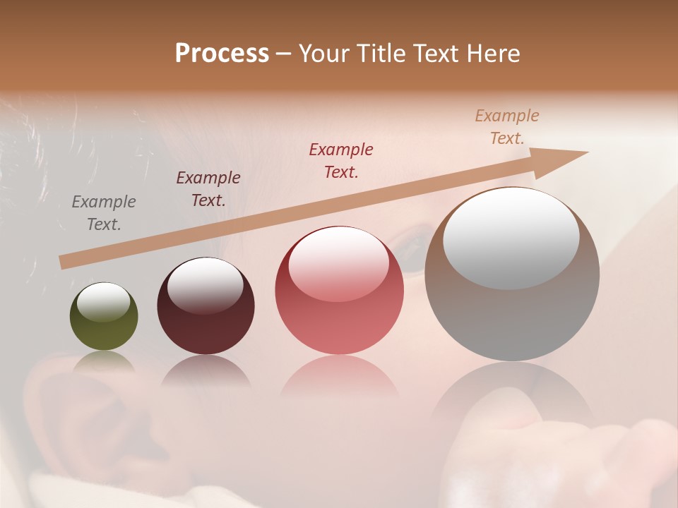 A Baby Is Holding His Hand Up To His Mouth PowerPoint Template