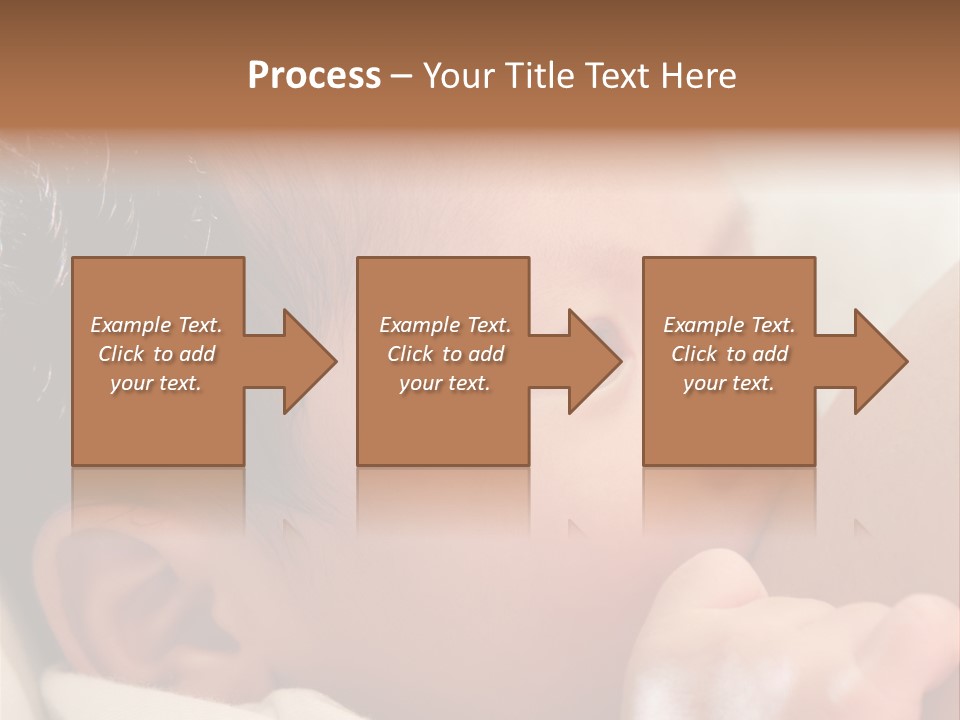 A Baby Is Holding His Hand Up To His Mouth PowerPoint Template