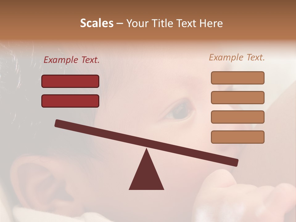 A Baby Is Holding His Hand Up To His Mouth PowerPoint Template