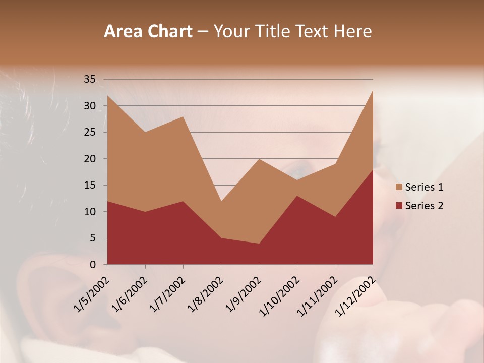 A Baby Is Holding His Hand Up To His Mouth PowerPoint Template