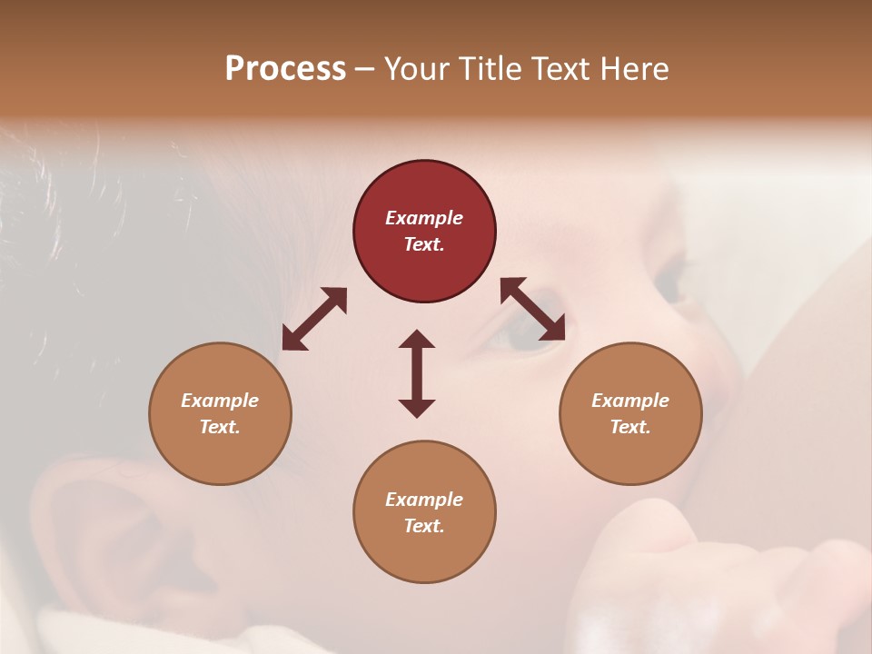 A Baby Is Holding His Hand Up To His Mouth PowerPoint Template