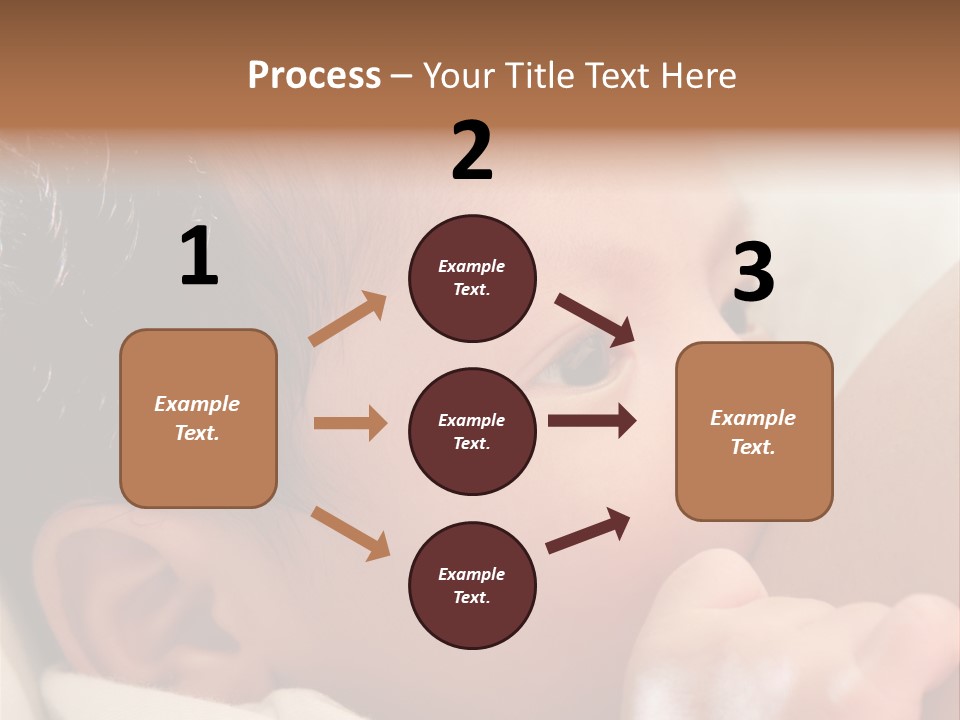 A Baby Is Holding His Hand Up To His Mouth PowerPoint Template