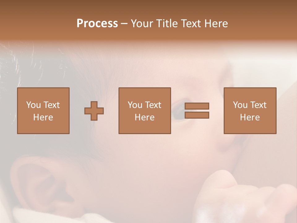 A Baby Is Holding His Hand Up To His Mouth PowerPoint Template