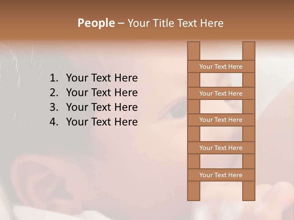 A Baby Is Holding His Hand Up To His Mouth PowerPoint Template