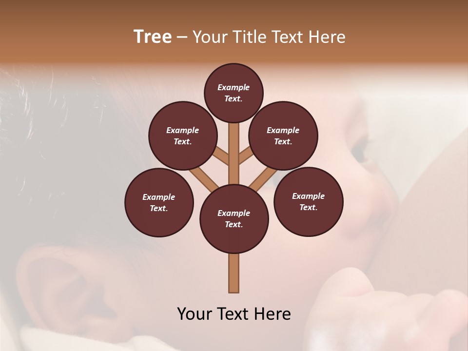 A Baby Is Holding His Hand Up To His Mouth PowerPoint Template