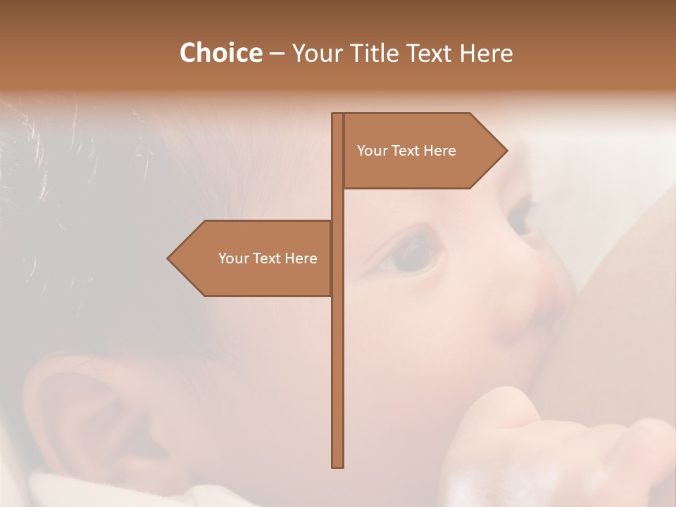A Baby Is Holding His Hand Up To His Mouth PowerPoint Template