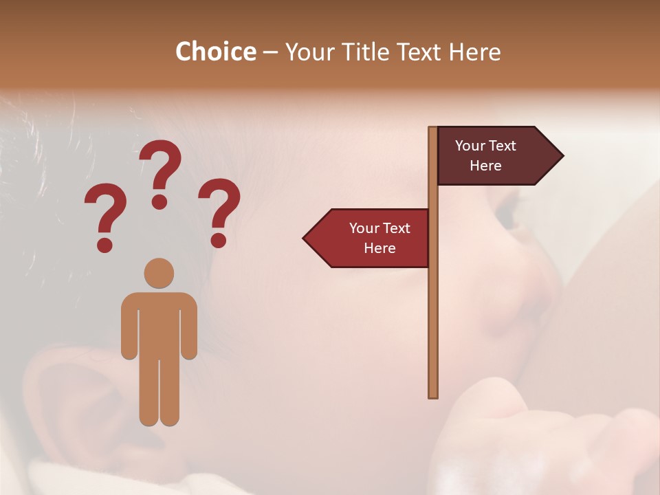 A Baby Is Holding His Hand Up To His Mouth PowerPoint Template