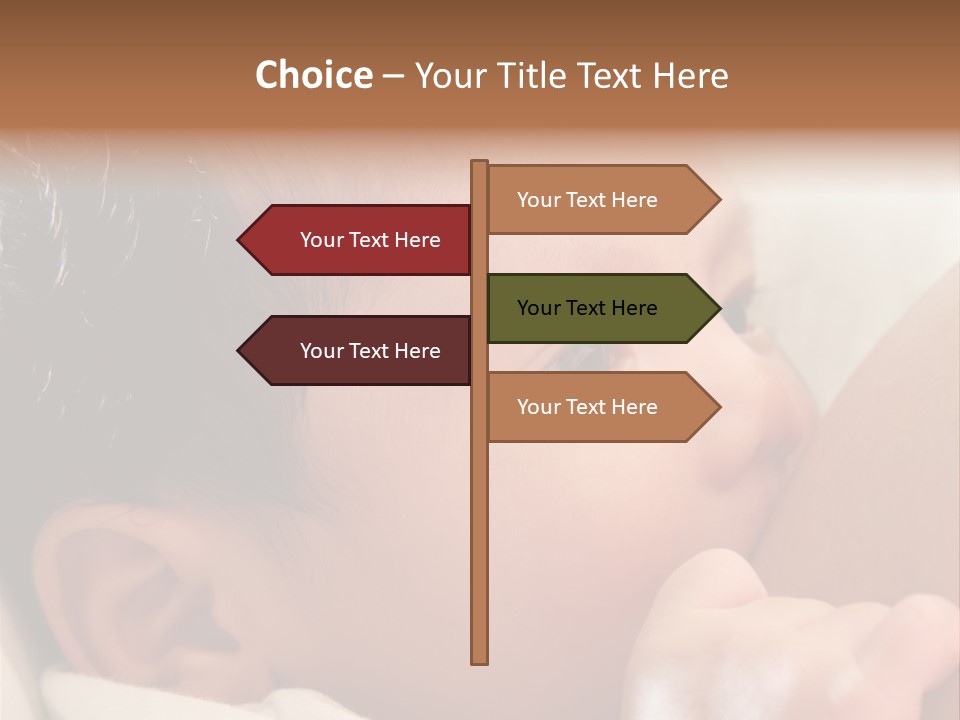 A Baby Is Holding His Hand Up To His Mouth PowerPoint Template