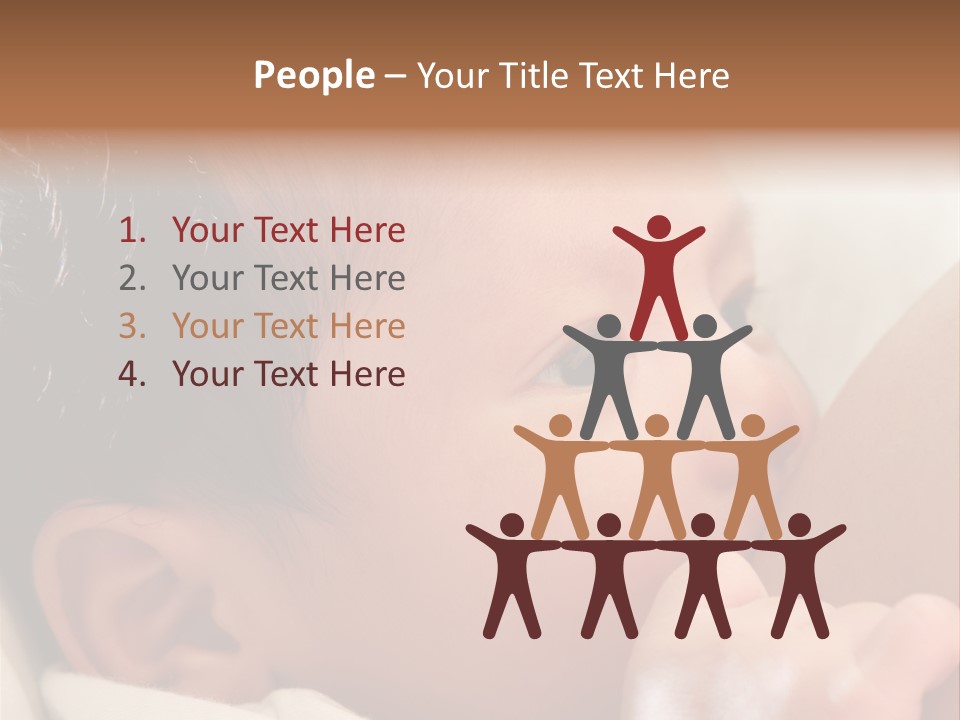 A Baby Is Holding His Hand Up To His Mouth PowerPoint Template