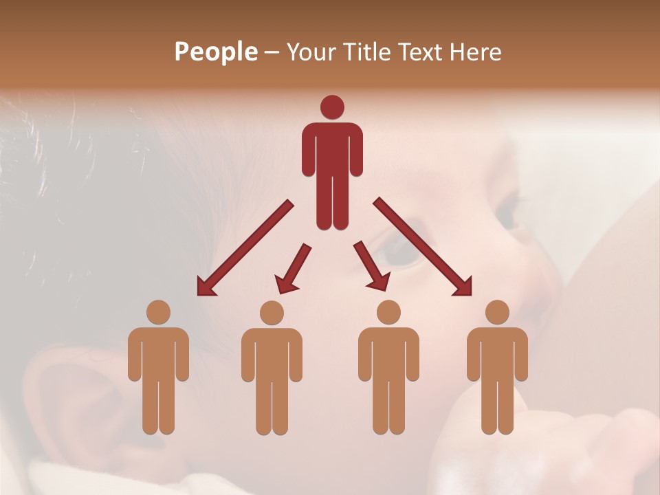 A Baby Is Holding His Hand Up To His Mouth PowerPoint Template