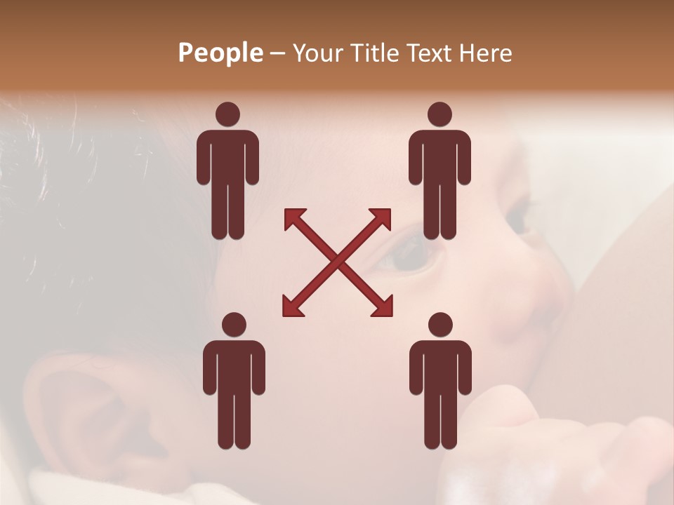 A Baby Is Holding His Hand Up To His Mouth PowerPoint Template