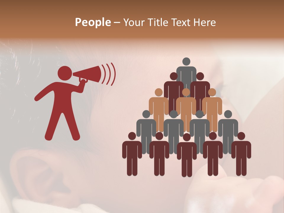 A Baby Is Holding His Hand Up To His Mouth PowerPoint Template