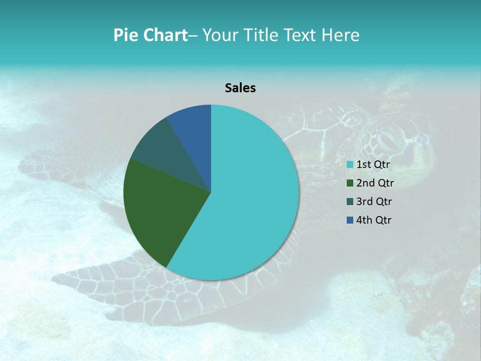 A Turtle Swimming In The Ocean Powerpoint Template PowerPoint Template