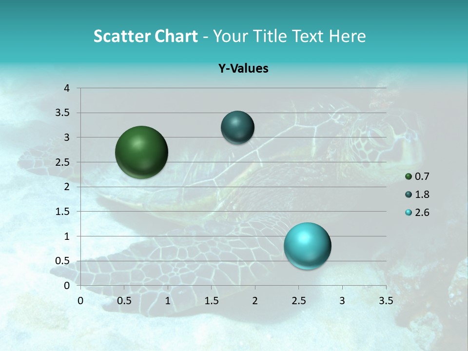 A Turtle Swimming In The Ocean Powerpoint Template PowerPoint Template