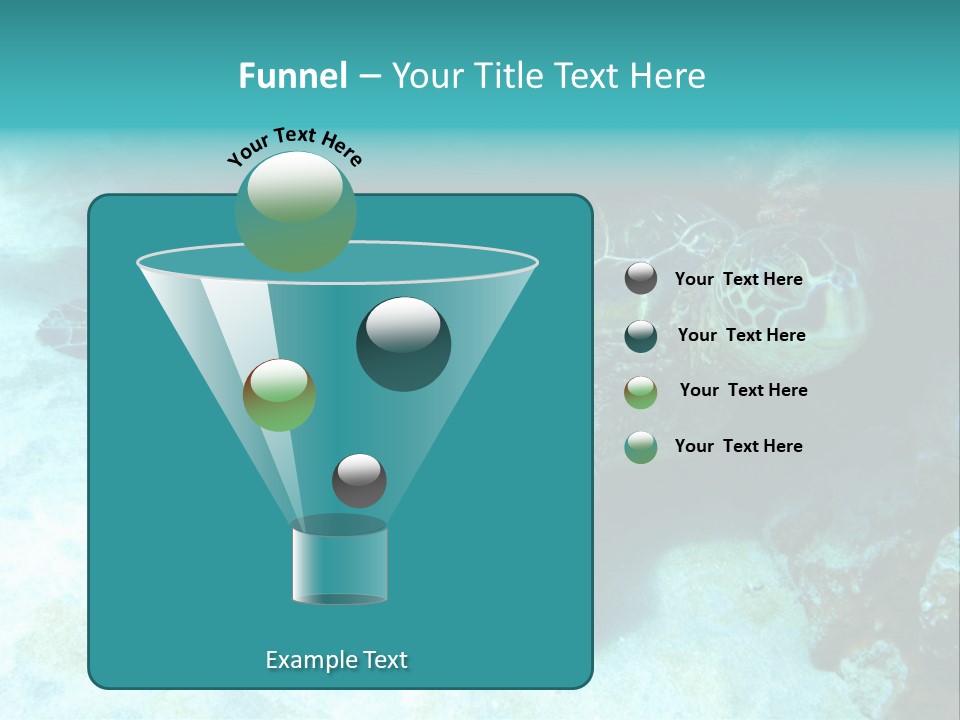 A Turtle Swimming In The Ocean Powerpoint Template PowerPoint Template