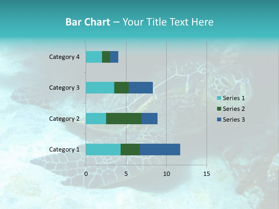 A Turtle Swimming In The Ocean Powerpoint Template PowerPoint Template