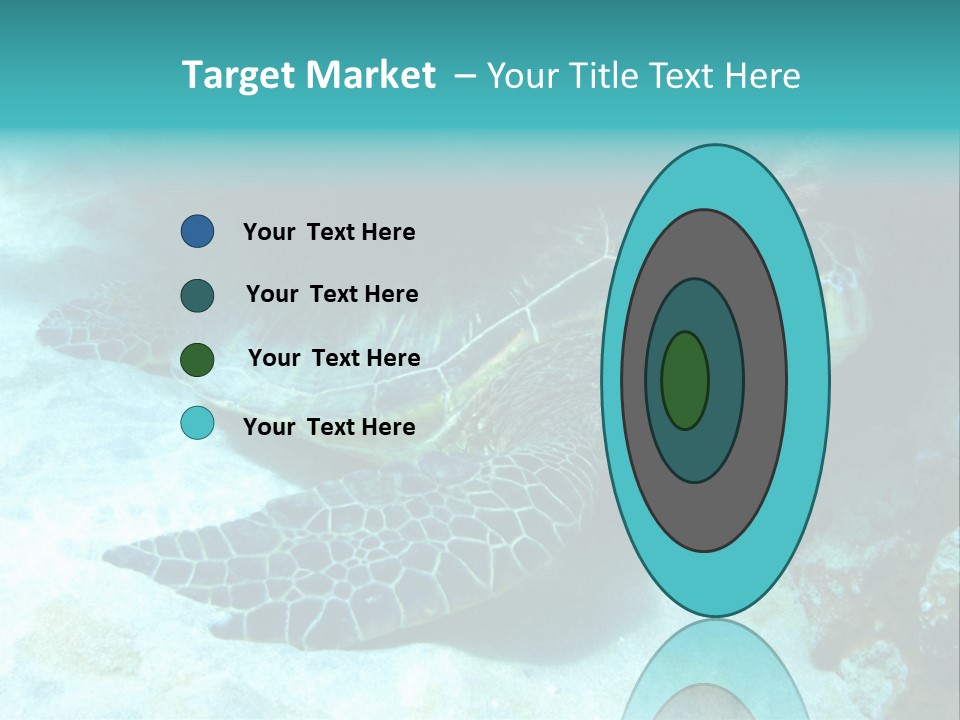 A Turtle Swimming In The Ocean Powerpoint Template PowerPoint Template