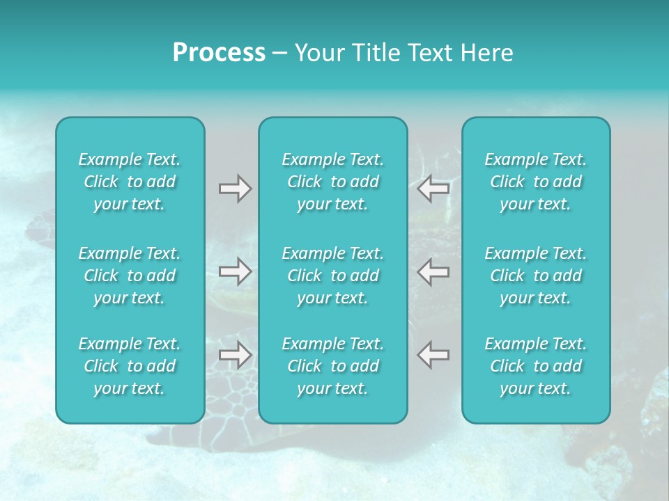 A Turtle Swimming In The Ocean Powerpoint Template PowerPoint Template