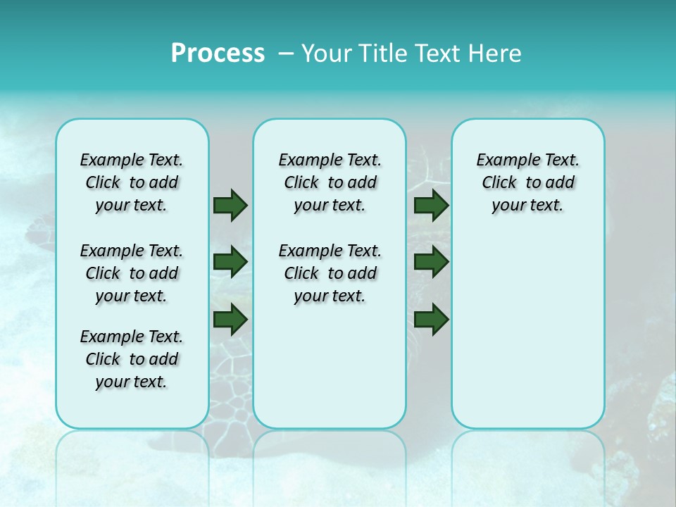 A Turtle Swimming In The Ocean Powerpoint Template PowerPoint Template