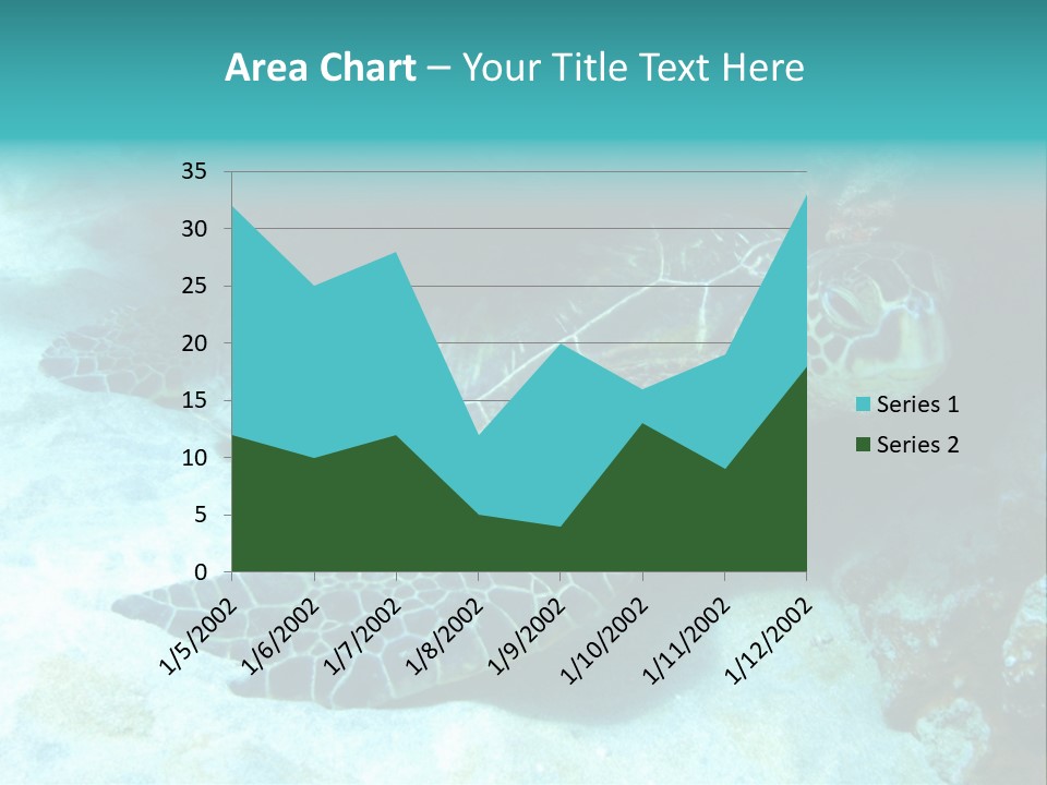 A Turtle Swimming In The Ocean Powerpoint Template PowerPoint Template