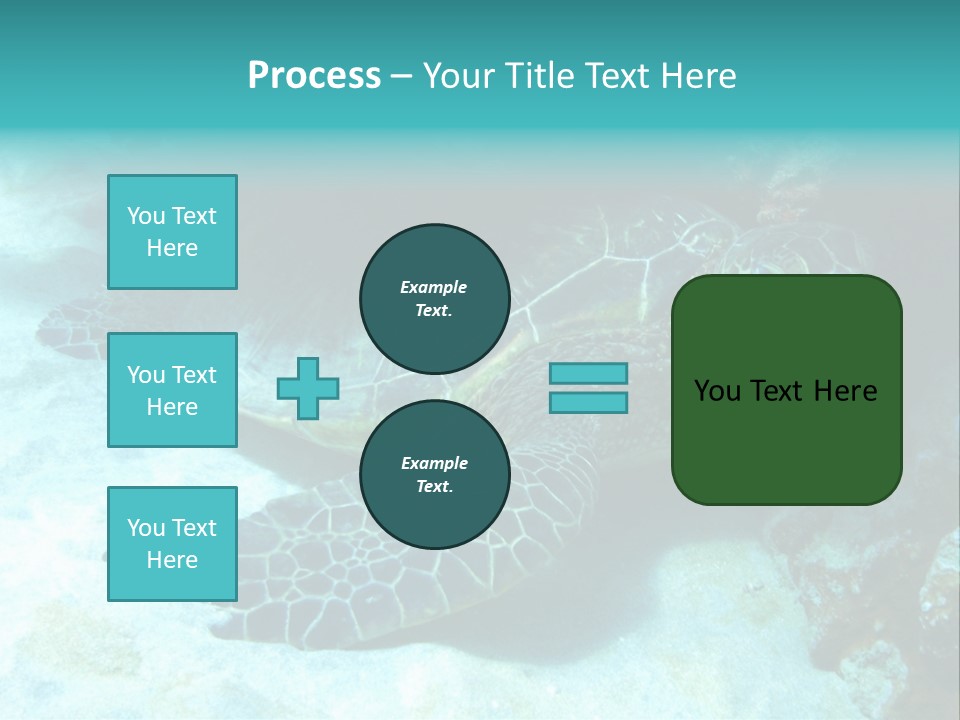 A Turtle Swimming In The Ocean Powerpoint Template PowerPoint Template