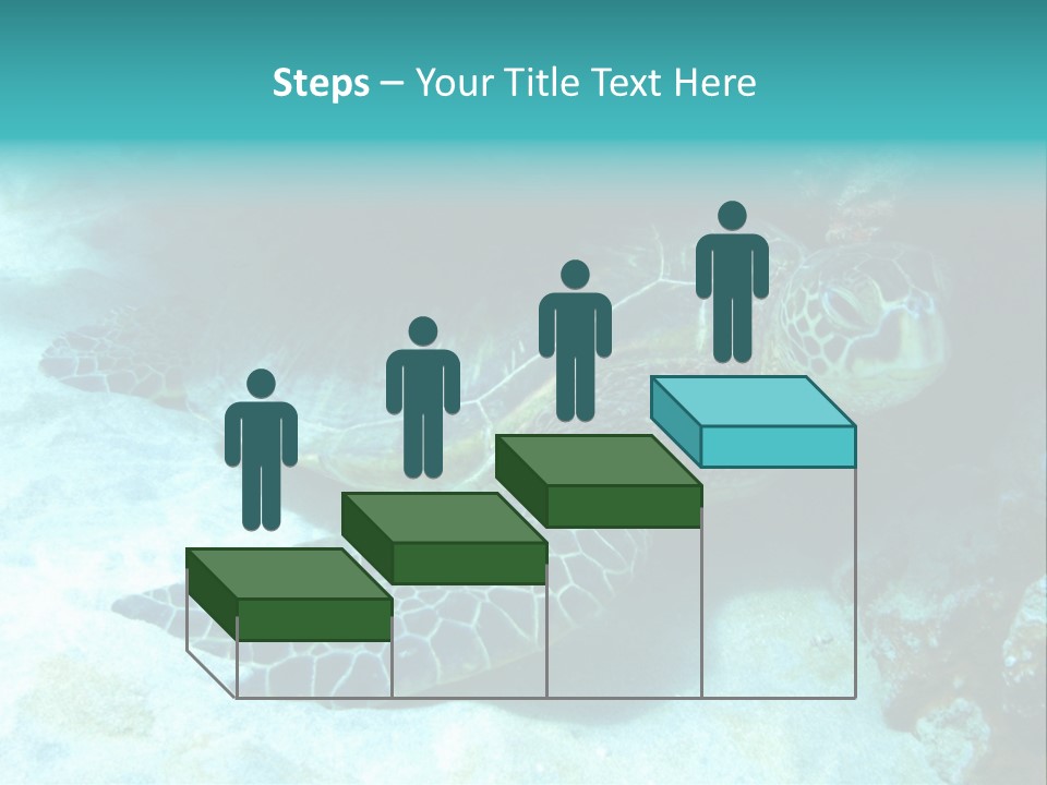 A Turtle Swimming In The Ocean Powerpoint Template PowerPoint Template