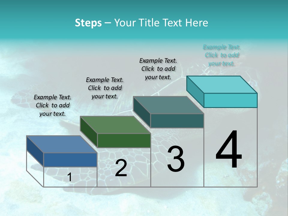 A Turtle Swimming In The Ocean Powerpoint Template PowerPoint Template