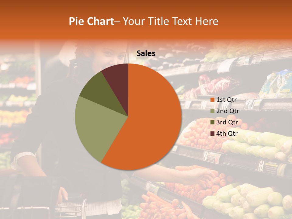 A Woman Standing In Front Of A Display Of Vegetables PowerPoint Template